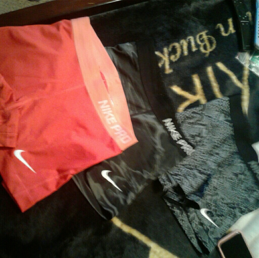 SOLD.   3 pairs of Nike biker shorts